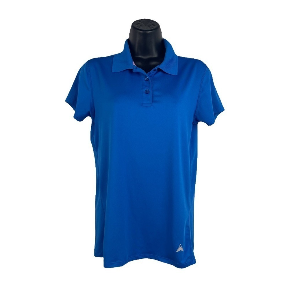 Arctic Cool Blue Short Sleeve Polo Shirt Moisture Wicking Quick Dry Activewear